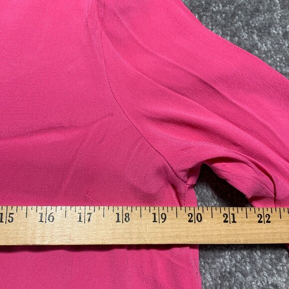 HD‎ In Paris A Line Dress Women Size 4 Pink Flutter Sleeve High-Low Hem - Picture 13 of 16
